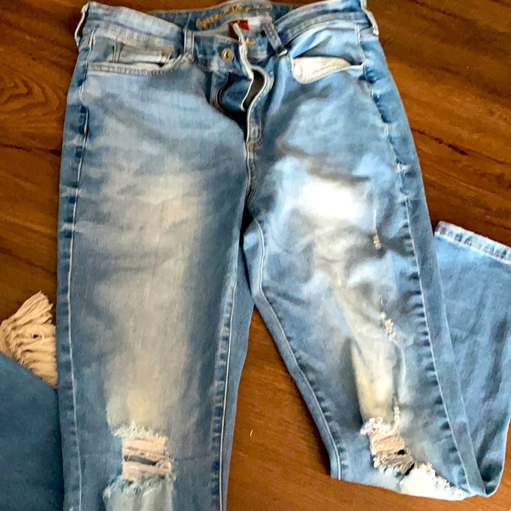 Ripped ankle skinny Arizona jeans